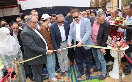 محافظ المنوفية يتفقد موقع إنشاء جناح ثانوي تجريبي بمدرسة زاوية بمم و يفتتح وحدة علاج طبيعي