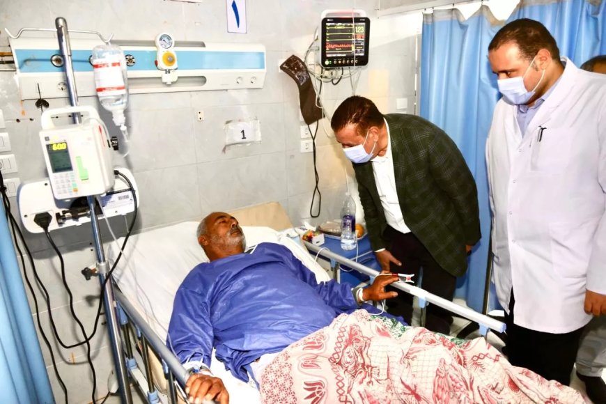محافظ المنوفية خلال جولته بالشهداء: خطة لتطوير مستشفى زاوية الناعورة و يقرر صرف مساعدات عينية و بطاطين لعمال النظافة
