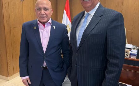 نبيل حبشى يستقبل رئيس اتحاد الكيانات المصرية فى أوروبا