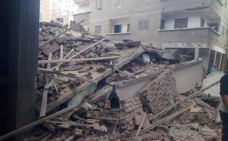 لحظات عصيبة في الغربية.. انهيار منزل من أربعة طوابق وتحرك عاجل للحماية المدنية