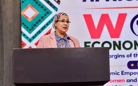 أمل عمار خلال المؤتمر الأفريقي  بمدينة العلمين الجديدة- :التمكين الاقتصادي للمرأة أصبح مسارًا وطنيًا تدعمه إرادة سياسية وتشريعية ومؤسسية