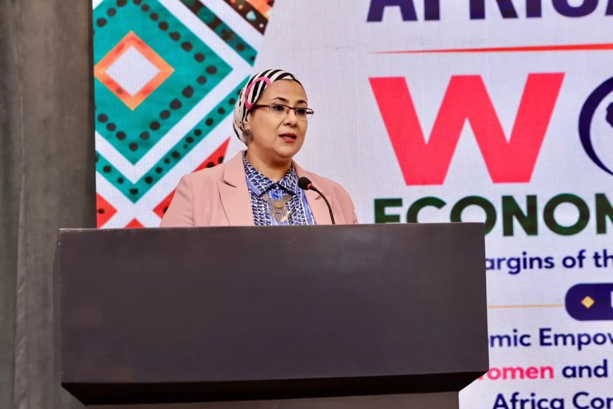 أمل عمار خلال المؤتمر الأفريقي  بمدينة العلمين الجديدة- :التمكين الاقتصادي للمرأة أصبح مسارًا وطنيًا تدعمه إرادة سياسية وتشريعية ومؤسسية